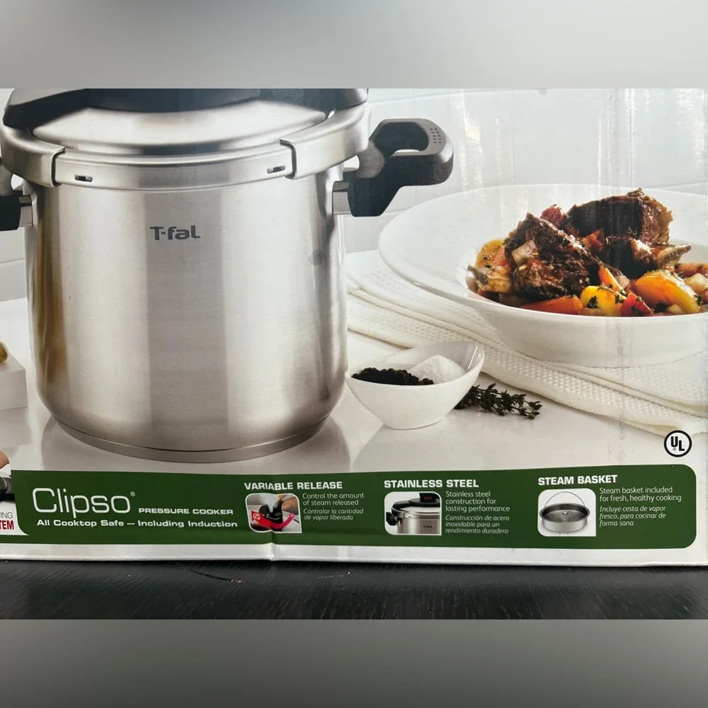 T-fal Clipso Stainless Steel Pressure Cooker 8 Quart